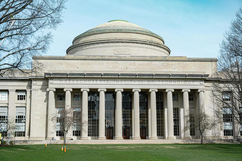 a white domed building in the classical style at MIT