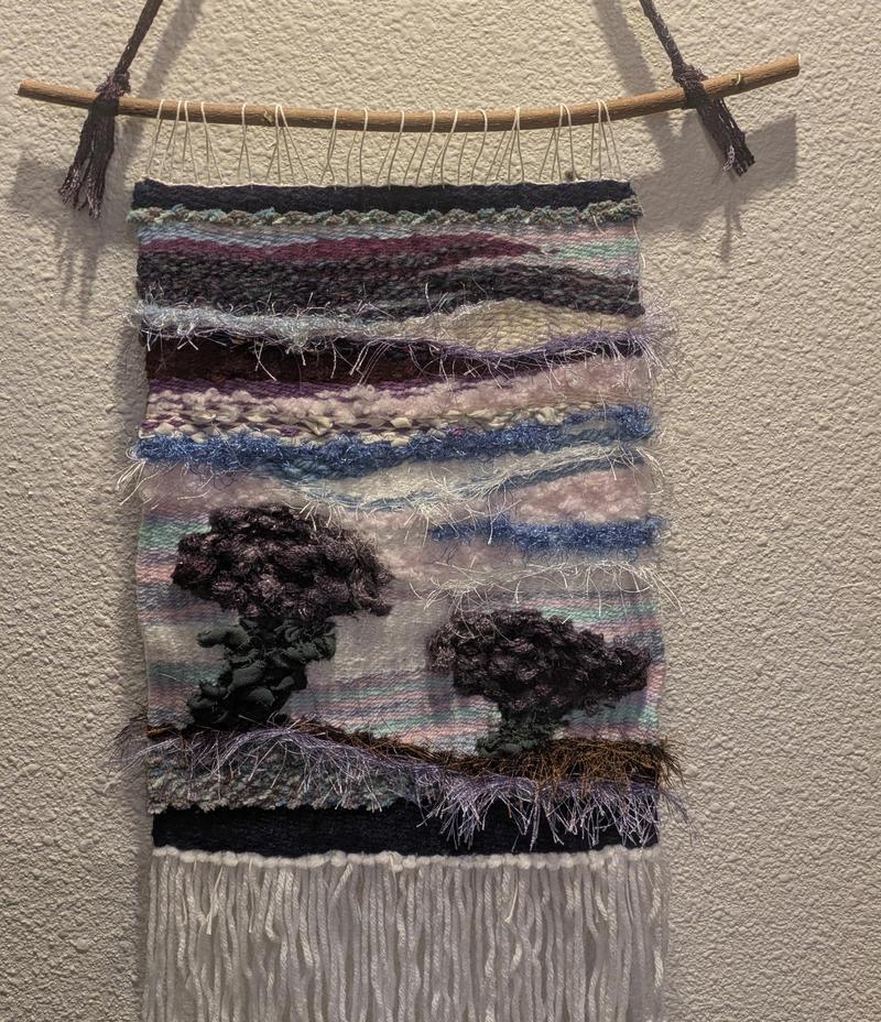 tapestry of purple flowers made in 2024