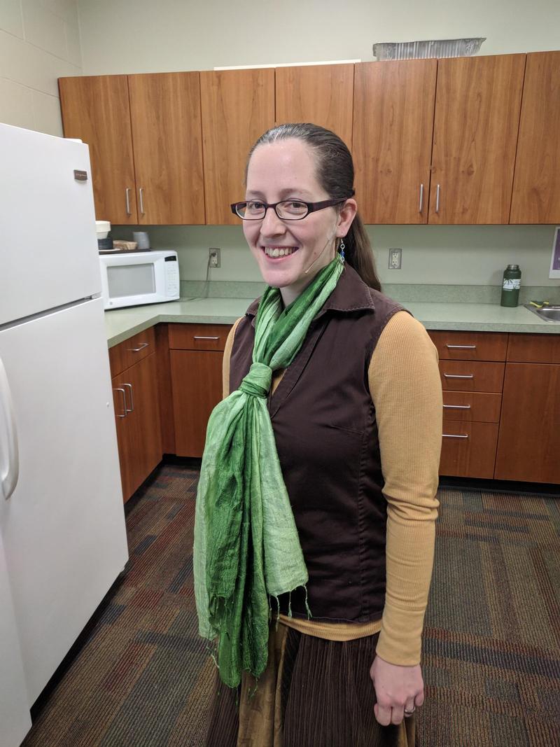 Jacqueline grinning backstage at TEDx Couer d'Alene 2020