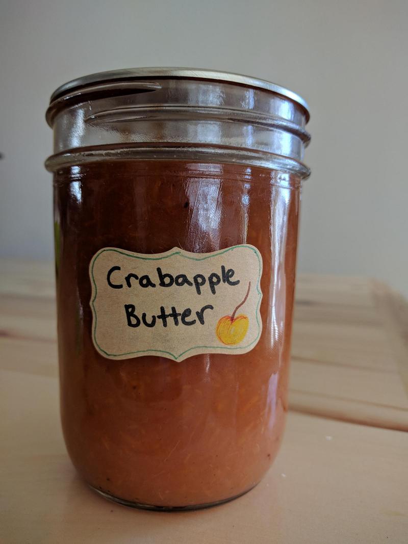 A jar of crabapple butter