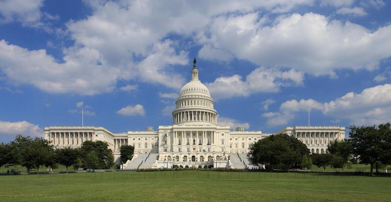 classical style front view of US Capitol Building